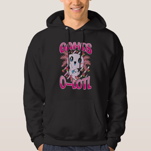 Veste À Capuche Jeu vidéo de la console Axolotl de mignonne (Devant)