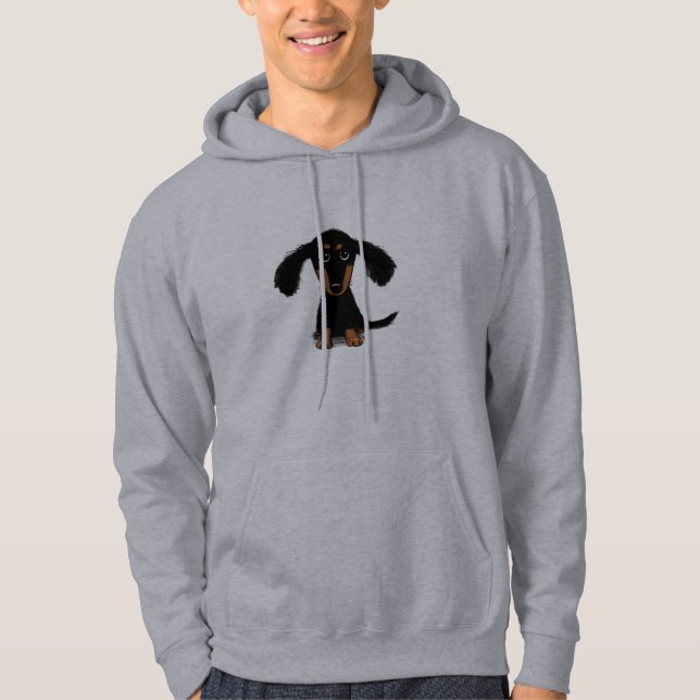 Veste À Capuche Jeune Dachshund à Poil Long (Devant)