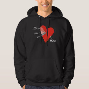 Veste À Capuche Jeux Vidéo Pizza Wifi Maman Coeur Enfant bébé Garç
