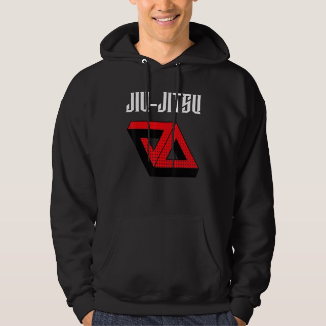 Veste À Capuche Jiu Jitsu Double Gracie Triangle Dotée Mixed marti (Devant)
