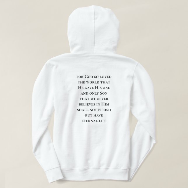 Veste À Capuche John 3:16 T-shirt (Design dos)