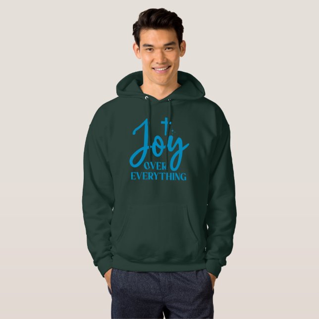 Veste À Capuche Joie avant tout Inspirant (Devant entier)