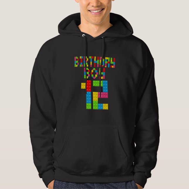 Veste À Capuche Joli 12e anniversaire 12 ans Bâtiment d'immeuble v (Devant)