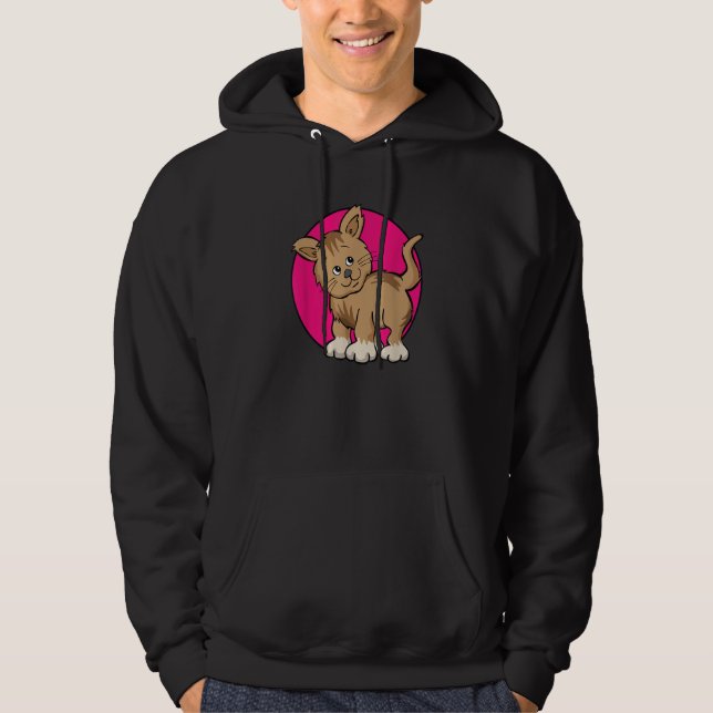 Veste À Capuche Joli Adorable Chat Chaton Bébé Minou pour Chat (Devant)