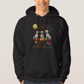 Veste À Capuche Joli chien dalmate Joyeux Hallothanksmas Famille X