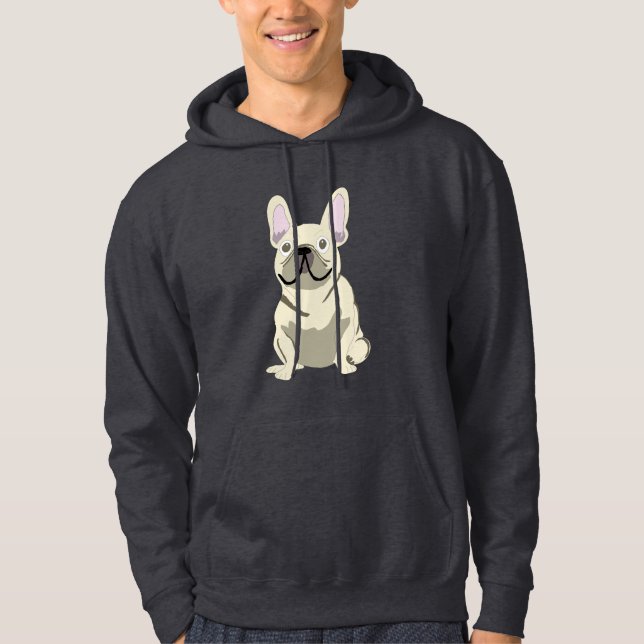 Veste À Capuche Joli chien, frenchie (Devant)