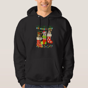 Veste À Capuche Joli corgi de Noël en chaussette Xmas renne Père N
