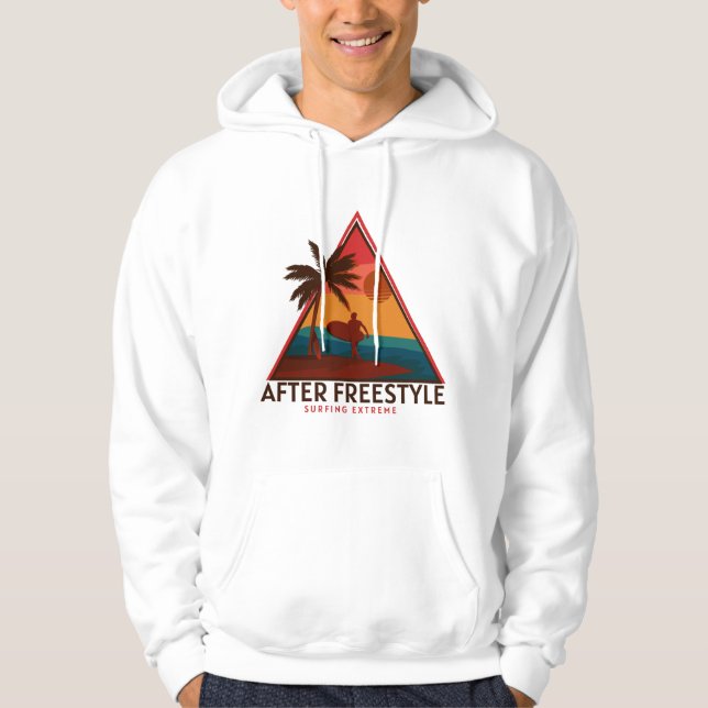 Veste À Capuche Joli design après silhouette rétro de freestyle de (Devant)