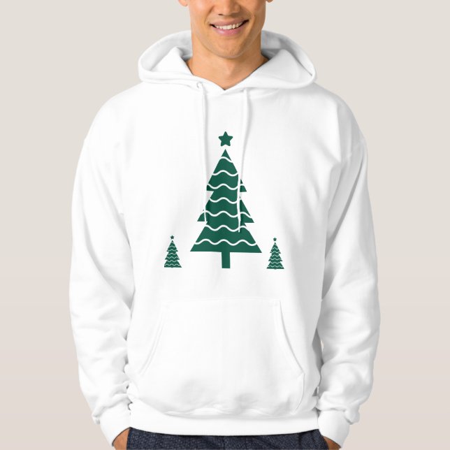 Veste À Capuche  Joli design de Noël pour un arbre de Noël.  (Devant)