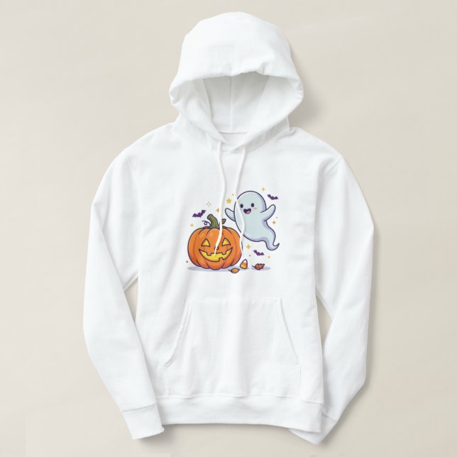 Veste À Capuche Joli Fantôme (Design devant)