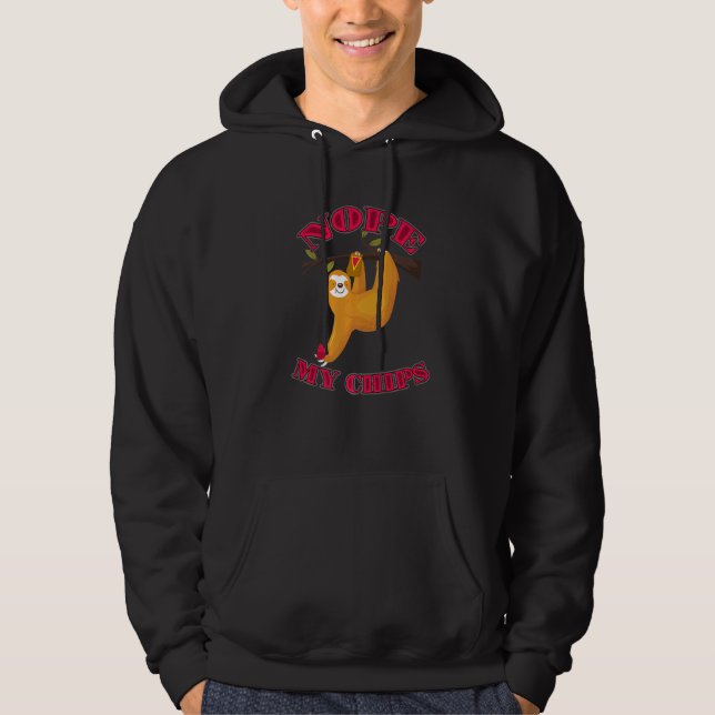 Veste À Capuche Joli Lazy Sloth Nope My Chips (Devant)