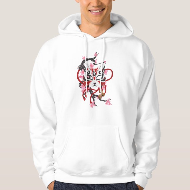 Veste À Capuche Joli Masque Japonais (Devant)