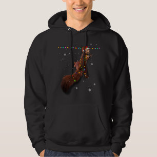 Veste À Capuche Joli Père Noël Écureuil lumières de Noël Funky Sq
