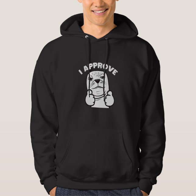 Veste À Capuche Joli phoque j'approuve (Devant)
