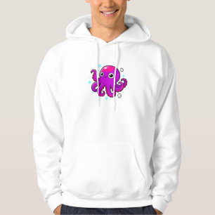 Veste À Capuche Joli poulpe de dessin animé violet, animal marin d
