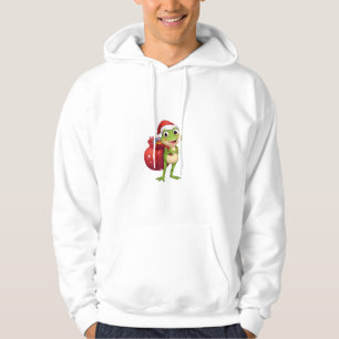 Veste À Capuche Jolie grenouille de Noël avec sac cadeau - Grenoui