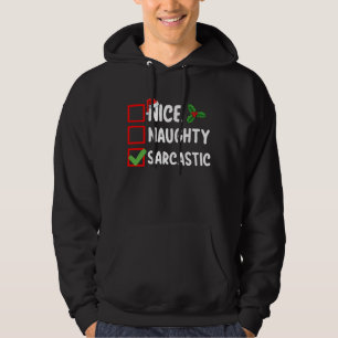 Veste À Capuche Jolie méchante liste de Noël sarcastique sarcasme