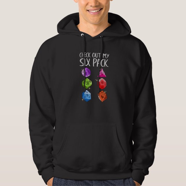 Veste À Capuche Jouer Avec Mon Jeu Six Pack Dice Joie Gamer Nerd (Devant)