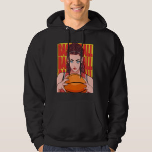 Veste À Capuche Jouer comme une fille Joueuse de basket-ball Balle