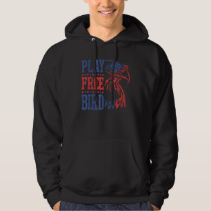 Veste À Capuche Jouer Libre Oiseau Patriotique Aigle 4 juillet Usa