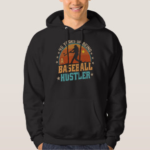 Veste À Capuche Joueur de baseball âgé de 45 ans 45e anniversaire