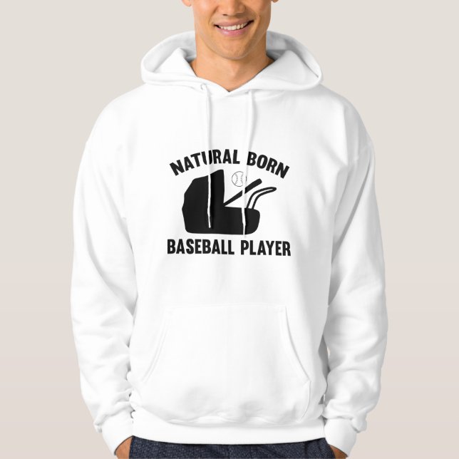 Veste À Capuche Joueur de baseball Né Naturel (Devant)