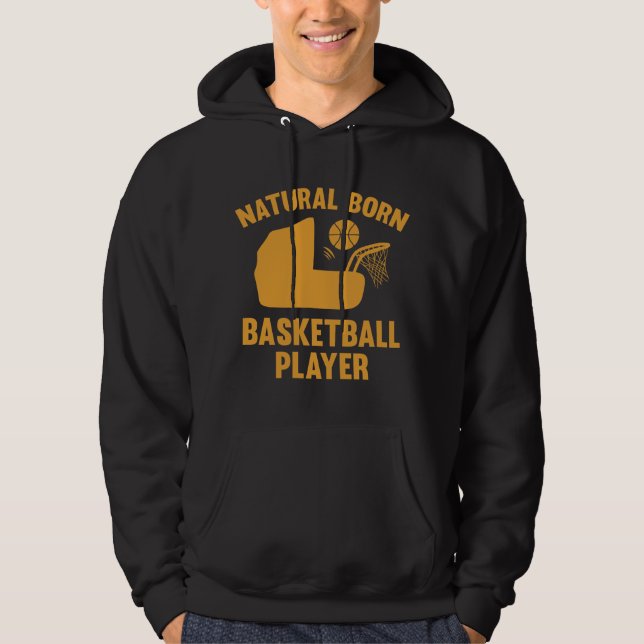 Veste À Capuche Joueur de basket-ball Né Naturel (Devant)