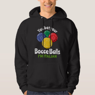 Veste À Capuche Joueur de boule de bowling italienne Bocci