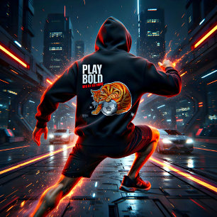 Veste À Capuche Joueur de football amateur de chats Cadeau sportif