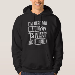 Veste À Capuche Joueur de rugby Je suis ici pour la sueur et la bi