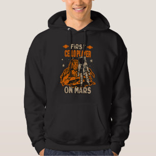 Veste À Capuche Joueur de violoncelle astronaute violoncelliste