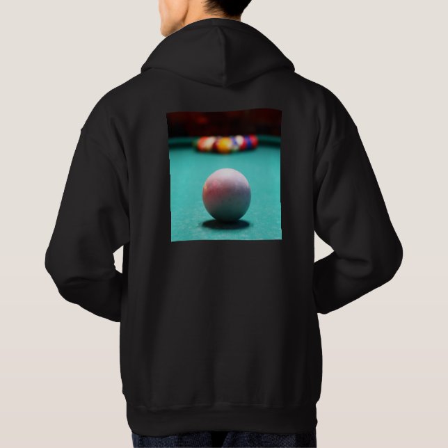 Veste À Capuche Joueur d'équipe de billard de jeu de billard Garde (Dos)