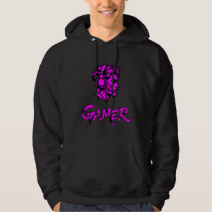 Veste À Capuche Joueur Géométrique Rose Foncé