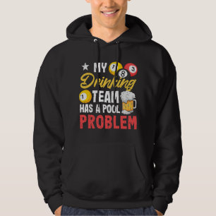 Veste À Capuche Joueurs De Billard 8Ball Mon Équipe De Boissons A 