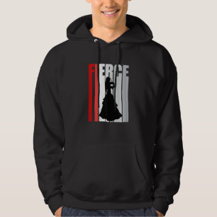 Veste À Capuche Joueuse de Violon Femme Rouge Instrument de Musiqu