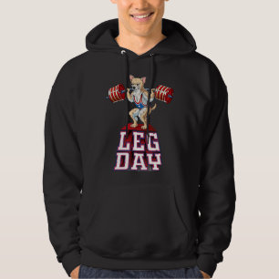 Veste À Capuche Jour de la Jambe Chihuahua Poids Lifting Squat Gym