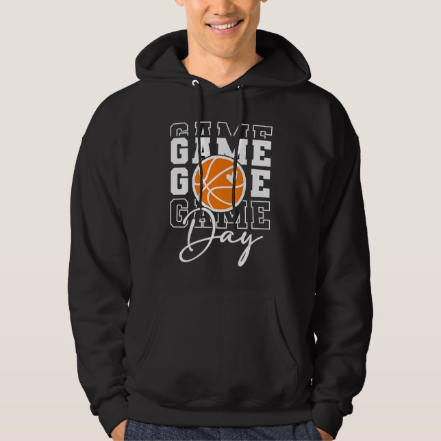 Veste À Capuche Jour de match de basket-ball Ambiance Maman de bas (Devant)