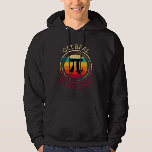 Veste À Capuche Jour de Pi Mathématiques Nerd Geek Blague Je devie (Devant)
