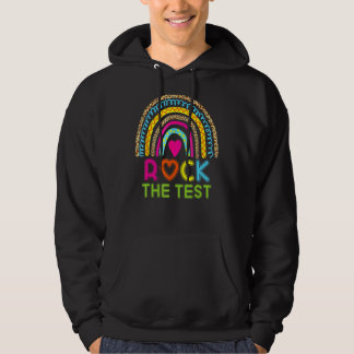 Veste À Capuche Jour de test pour les enseignants Leopard Rainbow