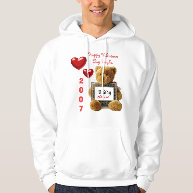 Veste À Capuche Jour de Valentines heureux Leigha (Devant)