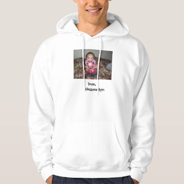 Veste À Capuche Jour de Valentines heureux, papa (Devant)
