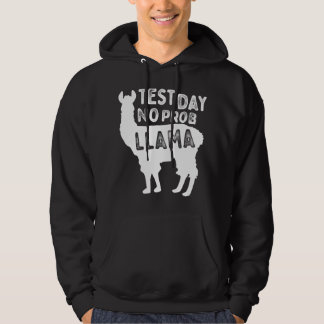 Veste À Capuche Jour d'essai Aucun problème Llama Teacher Test Day