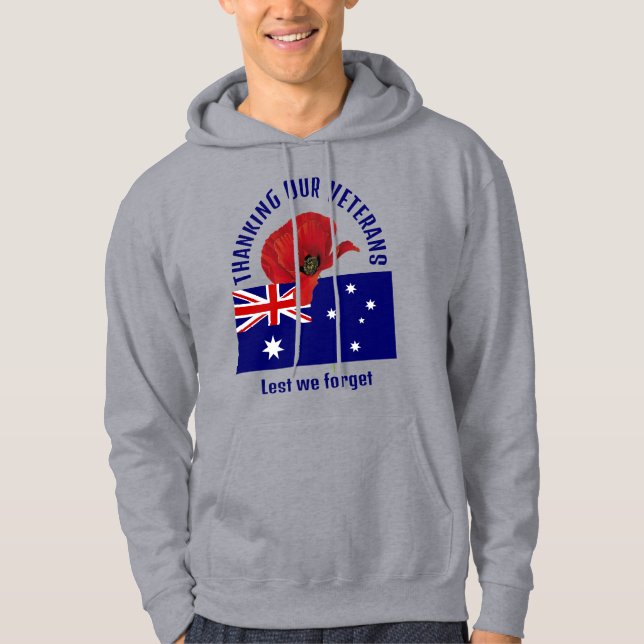 Veste À Capuche Jour du Souvenir des vétérans australiens (Devant)