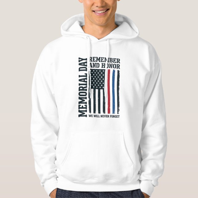 Veste À Capuche Jour du Souvenir Hommage et Tribut Vector Des (Devant)