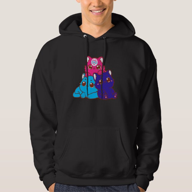 Veste À Capuche Journée de sensibilisation à la Fierté en polyamor (Devant)