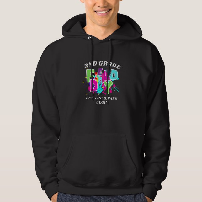 Veste À Capuche Journée de terrain de 2e année Que les jeux commen (Devant)