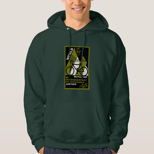 Veste À Capuche Journée mondiale du vélo (Devant)