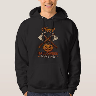 Veste À Capuche Joyeuse chasse d'Halloween Haches croisées Citroui