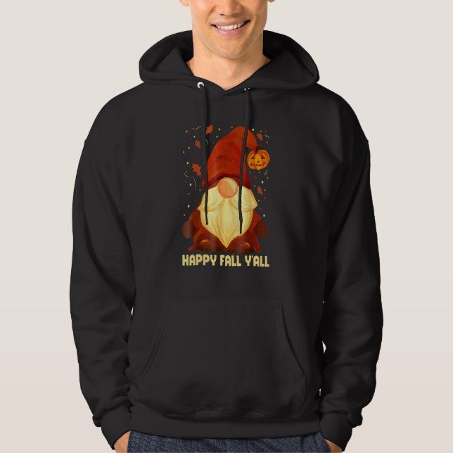 Veste À Capuche Joyeuse fête d'automne à tous Gnome de citrouille  (Devant)