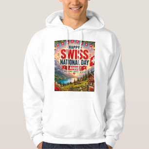 Veste À Capuche Joyeuse Fête nationale suisse